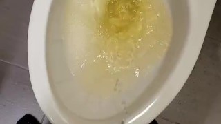 Barely made it to the bathroom as I burst in my work pants