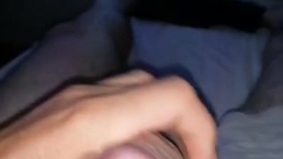 playing with my dick for my young security guy, he watch me trough the open screen