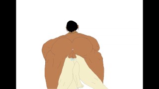 Gay Interracial Sex Animation with Cumshot