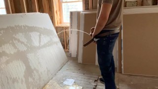 PAINTING MY MASTERPIECE - PISS ON DRYWALL ;)