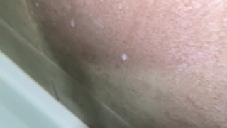 Cumshot in the Sower - Big Cumshot