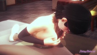 Naruto Hentai - Sarada Boobjob and suck with POV (Uncensored)