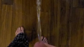 Couldn't stop myself from pissing after holding for 4 hours