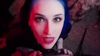 POV: Vampire Girlfriend Sucks and Swallows Sustenance for the First Time