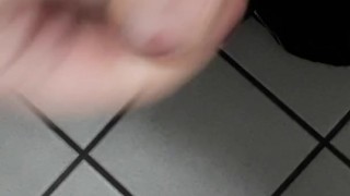 play with my cock in public toilet