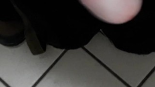 play with my cock in public toilet