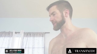 TRANSFIXED - Trans MILF TS Foxxy and Her Hubby Go Balls Deep In The New Girl