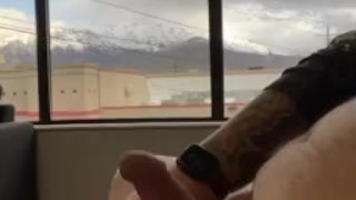 Jerking off in the office during break