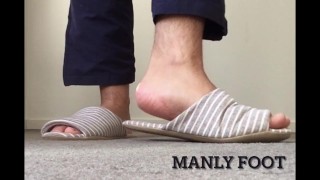 Comfortable soft slippers for my seductive male feet - Feel so safe and secure in them - Manlyfoot