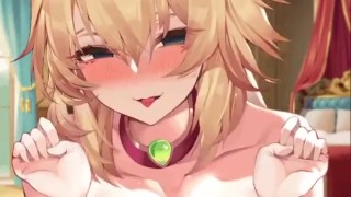 blonde giving boobjob