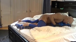 silicone muscle man plays with cyclist dummy part 2