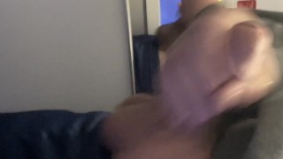 Jerking off in a plane at 30,000 feet Epic cum shot