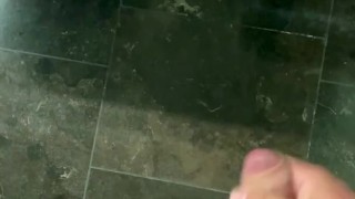 Jerking and cumming on the toilets of Madrid airport