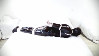 All black time lock self bondage