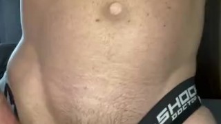 Straight Bi Guy jerking his big cock 