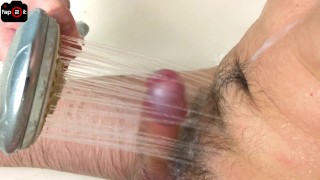 Hot Guy Moaning while Having Hands Free Orgasm Using Shower Head - 4K