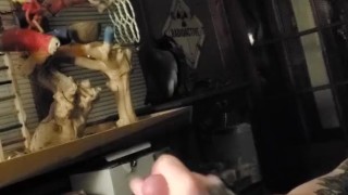Shooting a massive load over my shoulder