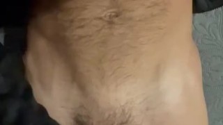 Hairy Stud Pumps his Cock 