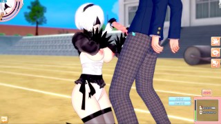 【エロゲーコイカツ！】ニーアオートマタ 2B 3DCG巨乳アニメ動画[Hentai Game Koikatsu! Nier Automata 2B(Anime 3DCG Video)]