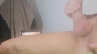 Me , my new dildo , ma dick and a delicious cumshot