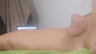 Me , my new dildo , ma dick and a delicious cumshot
