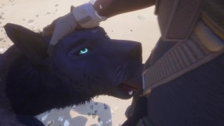 Gay Wolf & Man Make Love by the Beach / Wild Life Furries