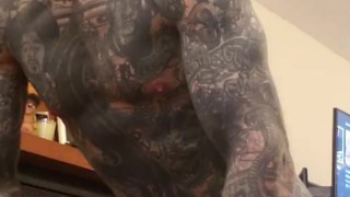 Fucking my Flieshlight in a Chair