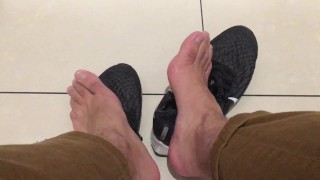 Public toilet - Testing to see if the guy in the stall next to me is keen to play - Manlyfoot