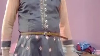 Cute sissy crossdresser femboy in a very short dress.