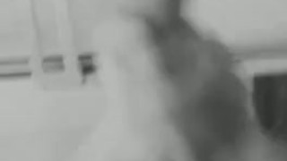 big handjob for big dick in the bathroom with techno in the background