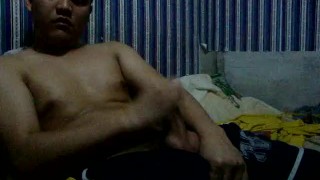 Asian Pinoy guy masturbating