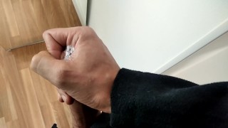 Elegant Man Masturbates His Big Fat Dick and Empties His Cum In Front Of The Mirror