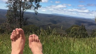 My favourite spot to soak up the sunshine on my feet on such a beautiful day 🌞- MANLYFOOT