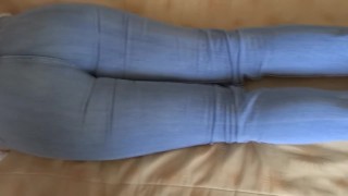 First time 18 year old enjoys my wife and gives her a big cumshot on her beautiful ass