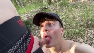 Blowjob in the woods