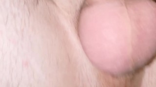 POV: Fucking the Washing Machine. Big Dildo Makes Him Moan Like a Girl