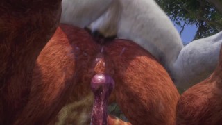 Two Gay Male Lions Creaming Each Other (POV & Paw Shots) | Wild Life Furries