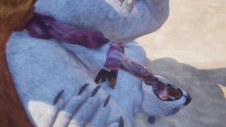 Two Gay Male Lions Creaming Each Other (POV & Paw Shots) | Wild Life Furries