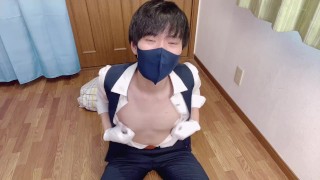 鑑定士、白手袋でチクニーして盛大にメスイキする。