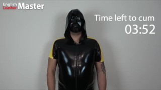 Masked rubber man challenges you to jerk & cum red light green light joi game PREVIEW
