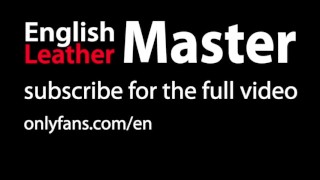 English Leather Master jerks cock and huffs wearing full leathers and leather gloves PREVIEW