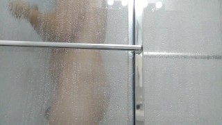 Shower Fun with G Spot Stimulation, Masturbation and Throbbing Cumshot