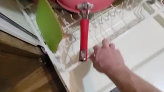 Piss all over the clean dishes before putting them away