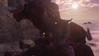 Minotaurs Fuck Each Other Hard (Anal Licking / Big Dick) Furry Porn | Wild Side Furries