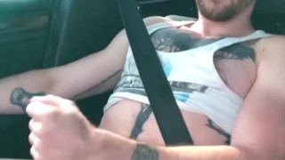 Shooting a big load in the car