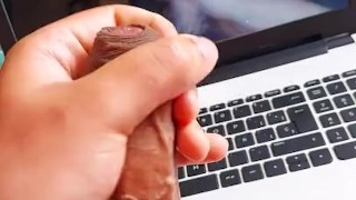 Leaves her laptop full of cum 