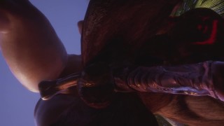 Big Muscle Man Fucks Grok Hard! Minotaur Cums A Bucket Full / (Gay Furry) / Wild Life Furries