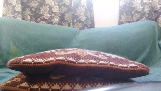 young chub cumming on the couch 