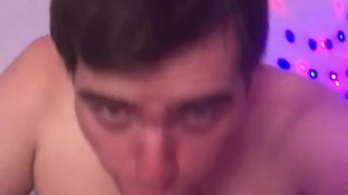 Boy sucking dildo again