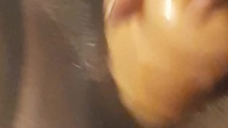 Naughti Kitti Shhh, don't wake up the roomie, she quietly plays with her favorite toy, Part 3 of 3